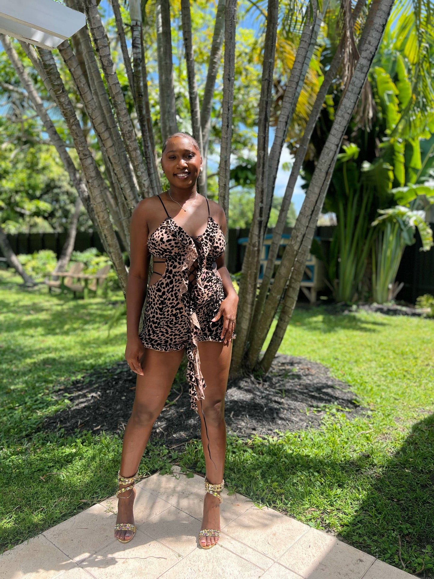 Cheetah Romper